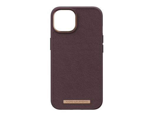 Husa de protectie Njord Genuine pentru iPhone 14 Plus, Piele, Maro - iSTYLE RO