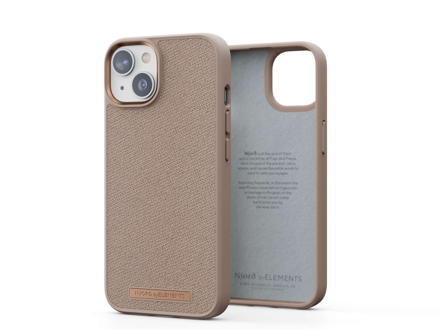 Husa de protectie Njord Fabric pentru iPhone 14, Pink Sand - iSTYLE RO