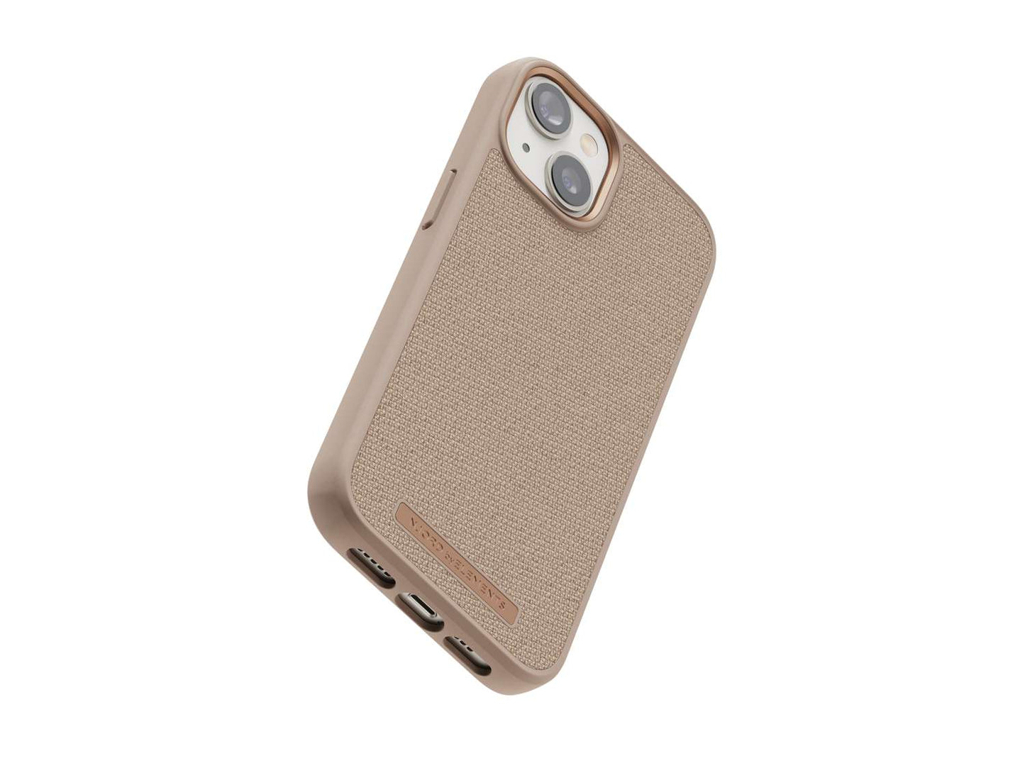 Husa de protectie Njord Fabric pentru iPhone 14, Pink Sand - iSTYLE RO