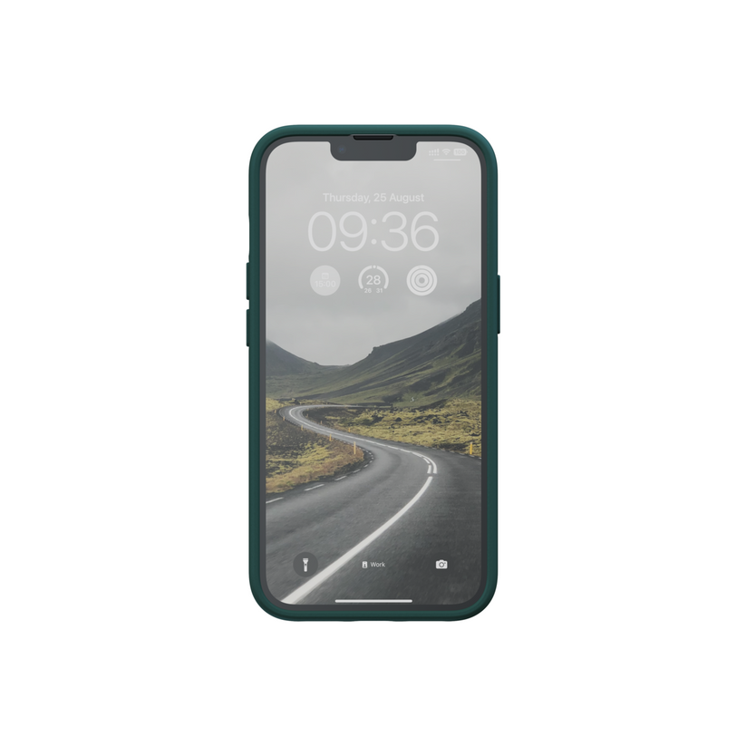 Husa de protectie Njord Salmon cu MagSafe pentru iPhone 14, Piele, Verde - iSTYLE RO