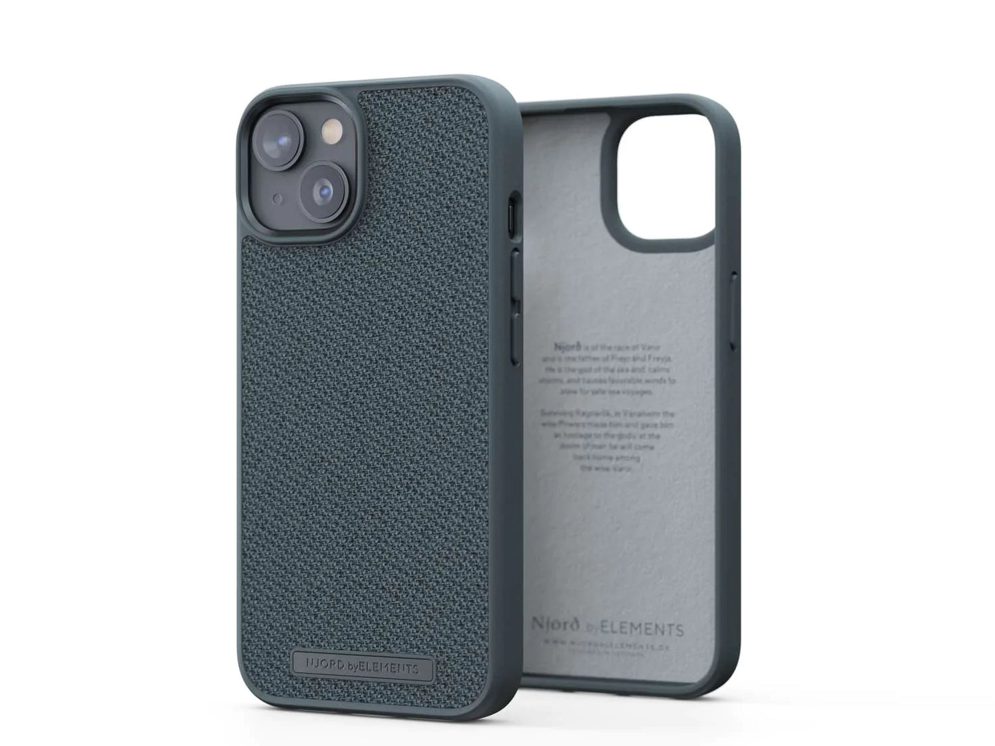 Husa de protectie Njord Fabric Tonal pentru iPhone 14, Dark Grey - iSTYLE RO