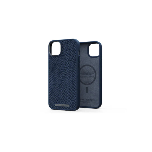 Husa de protectie Njord Salmon cu MagSafe pentru iPhone 14 Plus, Piele, Albastru - iSTYLE RO