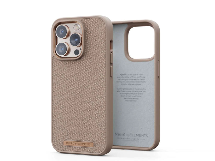 Husa de protectie Njord Fabric pentru iPhone 14 Pro Max, Pink Sand - iSTYLE RO