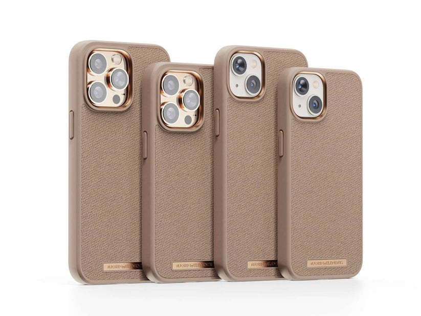 Husa de protectie Njord Fabric pentru iPhone 14 Pro Max, Pink Sand - iSTYLE RO