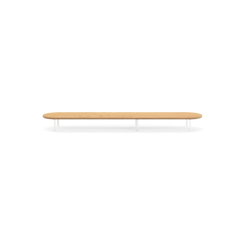 Stand dublu Woodcessories pentru monitor Oak/White - iSTYLE RO