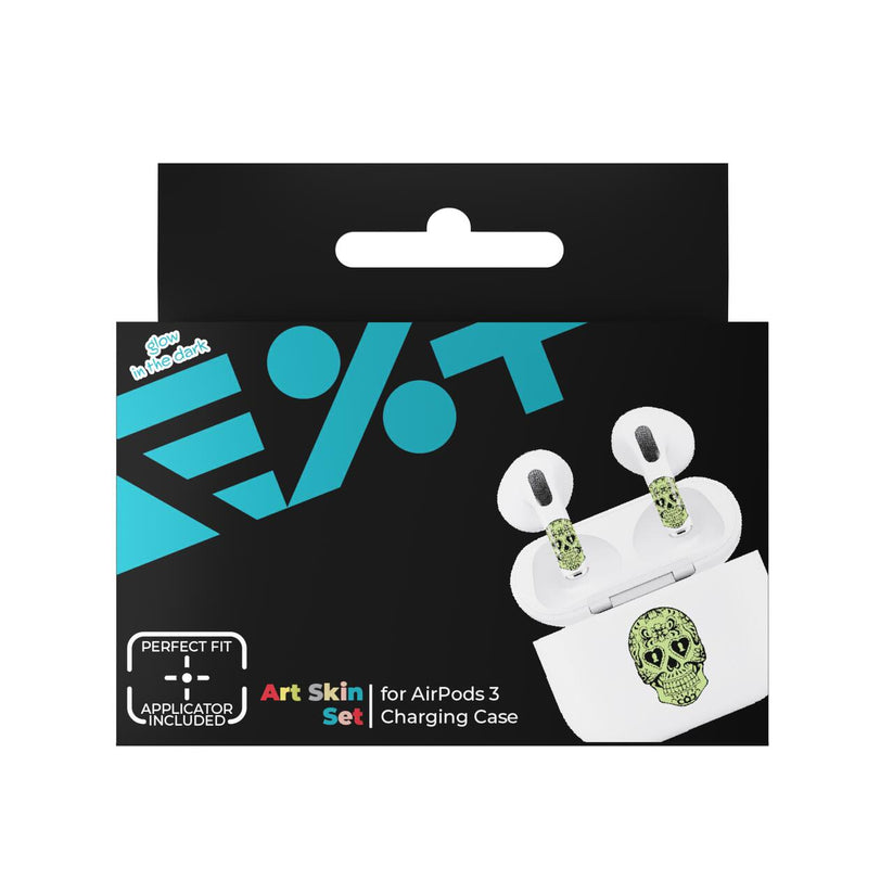 Skin NEXT ONE pentru AirPods 3rd Gen. - Craniu fosforescent - iSTYLE RO