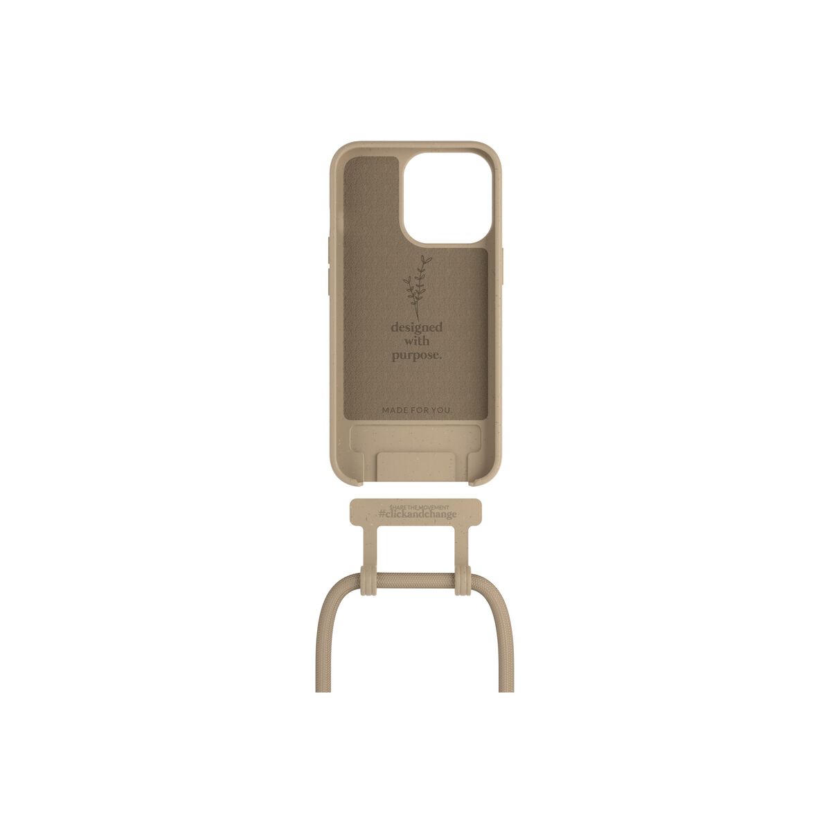 Husa de protectie Woodcessories Change Case pentru iPhone 14 Pro, Taupe - iSTYLE RO