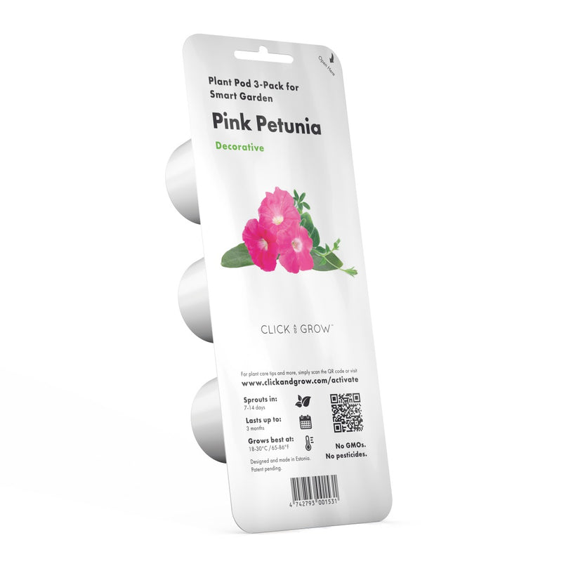 Capsule Click & Grow cu seminte si substrat de Petunia roz 3buc - iSTYLE RO