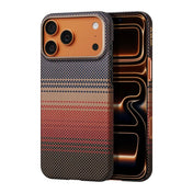 Husa de protectie PITAKA pentru iPhone 17 Pro, Portocaliu/Maro