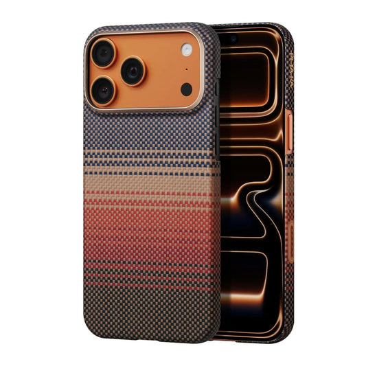 Husa de protectie PITAKA pentru iPhone 17 Pro Max, Portocaliu/Maro