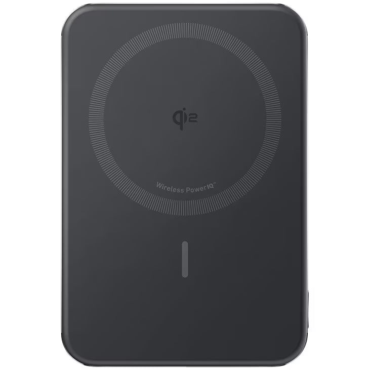 Baterie externa magnetic wireless Anker MagGo, 10.000 mAh, Ultra-Slim, Qi2 15W, Negru