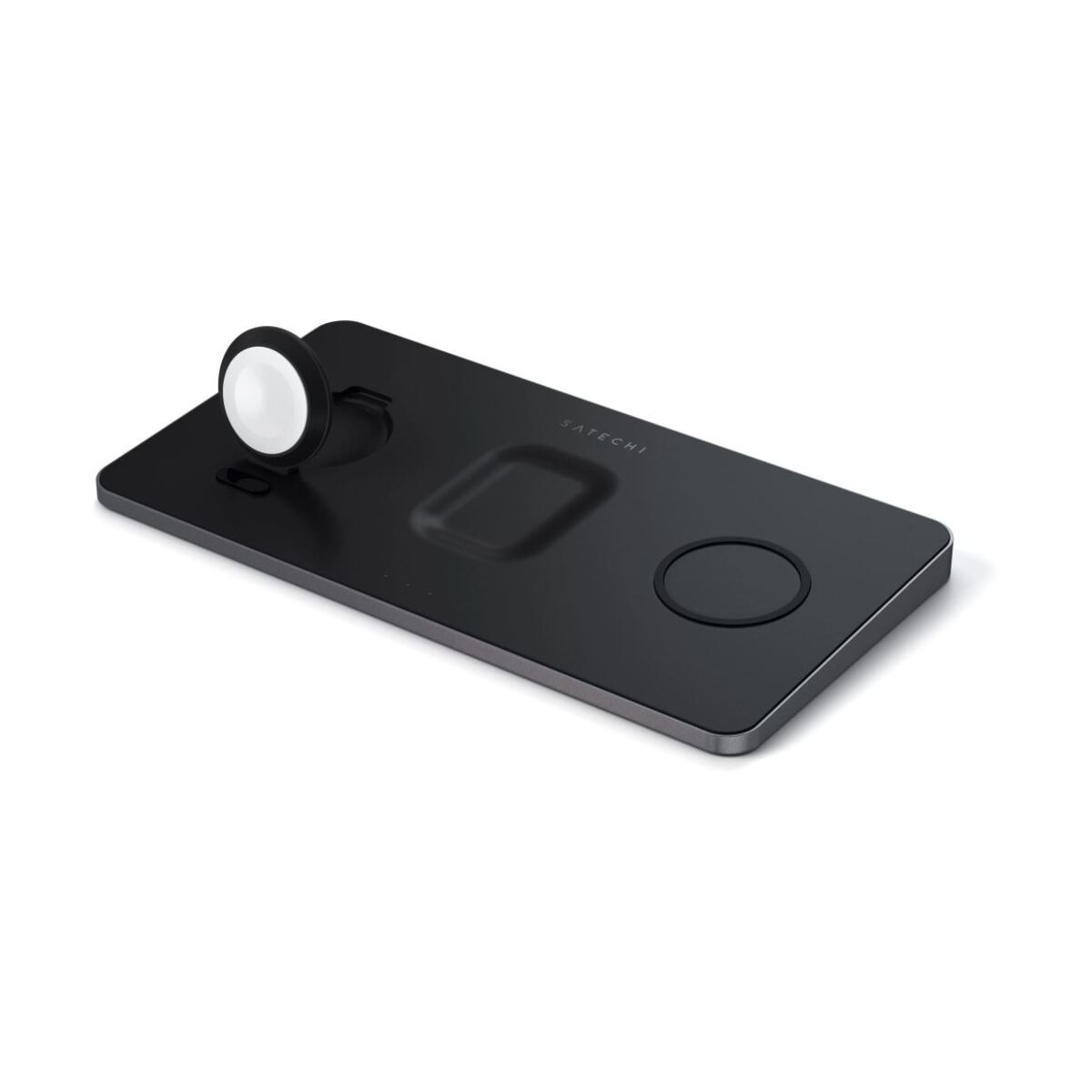 Incarcator Satechi Trio Wireless Charging Pad pentru Apple Watch, Airpods, iPhone, Negru - iSTYLE RO