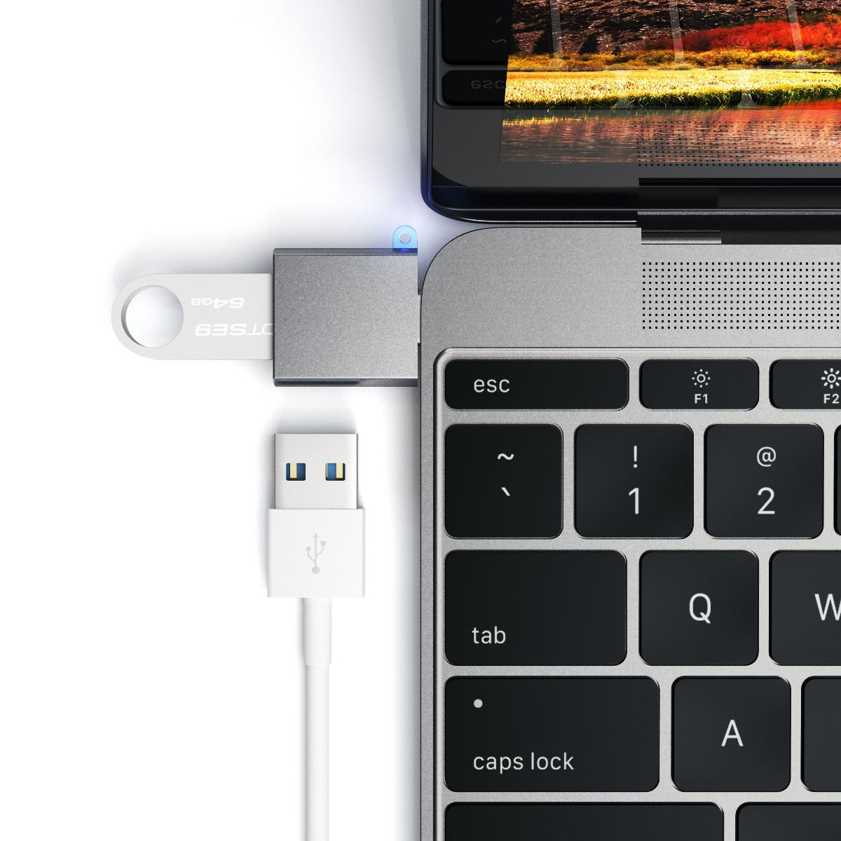 Adaptor Satechi USB-C la USB-A 3.0, Gri Spatial - iSTYLE RO