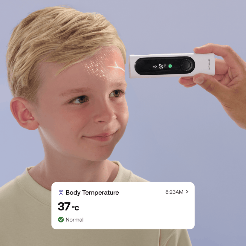 Withings Beam-O - Dispozitiv MultiScan 4 in 1 de evaluare a sanatatii (termometru, EKG, SPO2, stetoscop digital) - iSTYLE RO