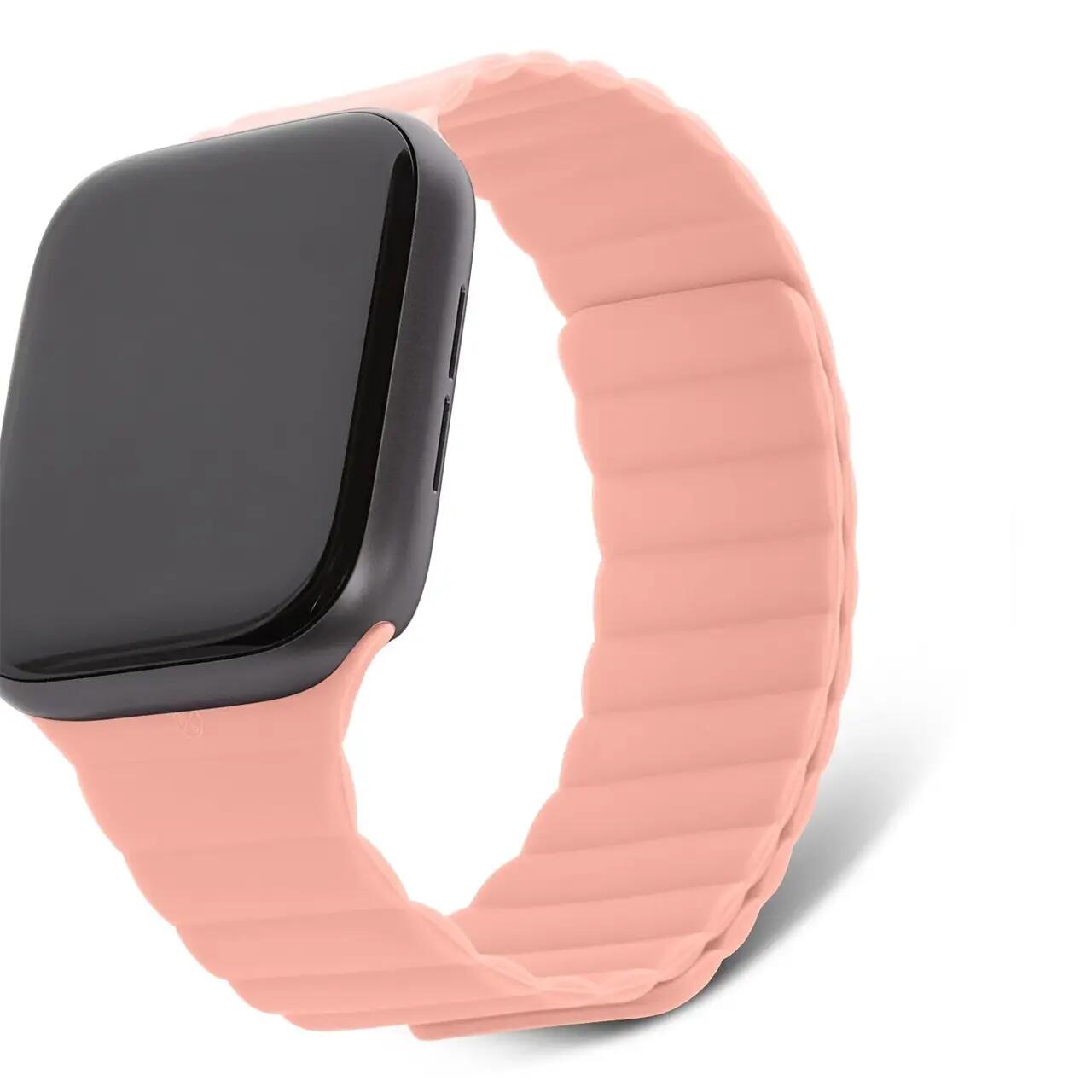 Curea magnetică DECODED pentru Apple Watch 38/40/41mm, Silicon Roz - iSTYLE RO