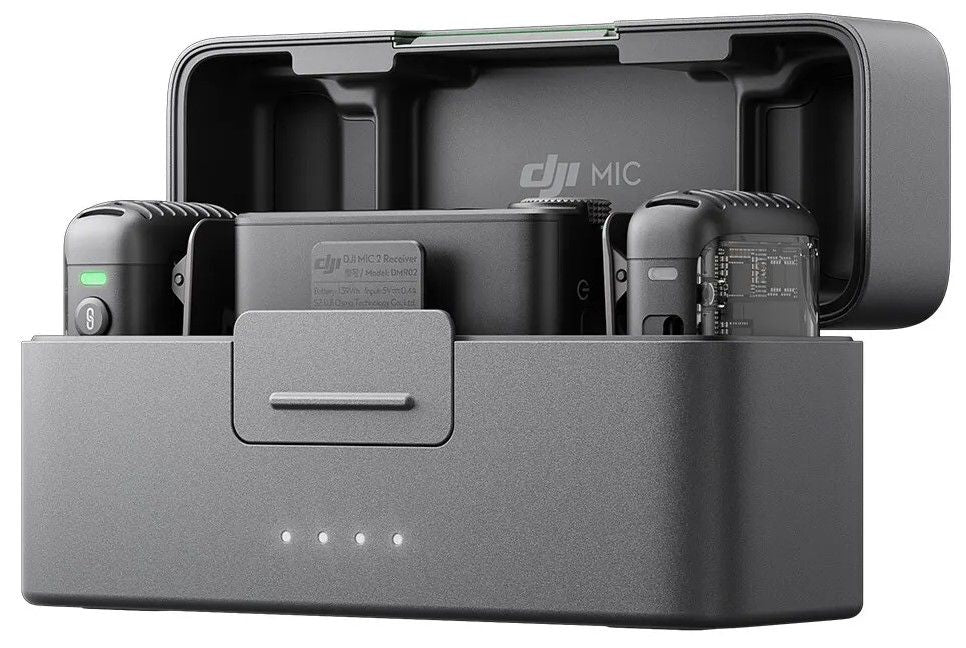 Kit DJI microfon Wireless 2 MIC (2 TX + 1 RX + Stație încărcare) - iSTYLE RO