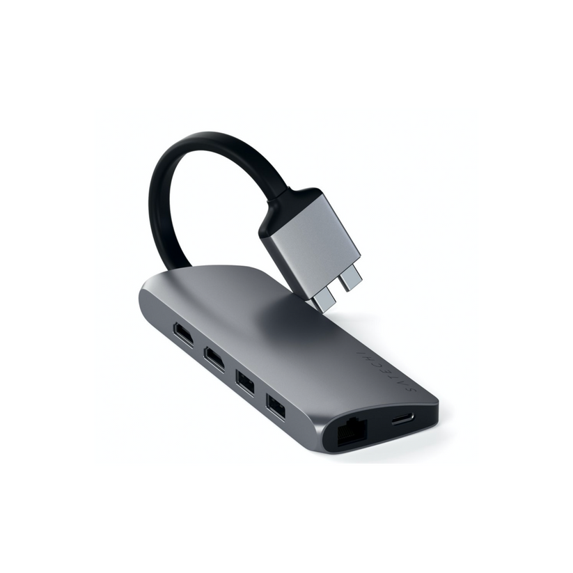 Adaptor Satechi TYPE-C Dual Multimedia Adapter - Space Gray - iSTYLE RO