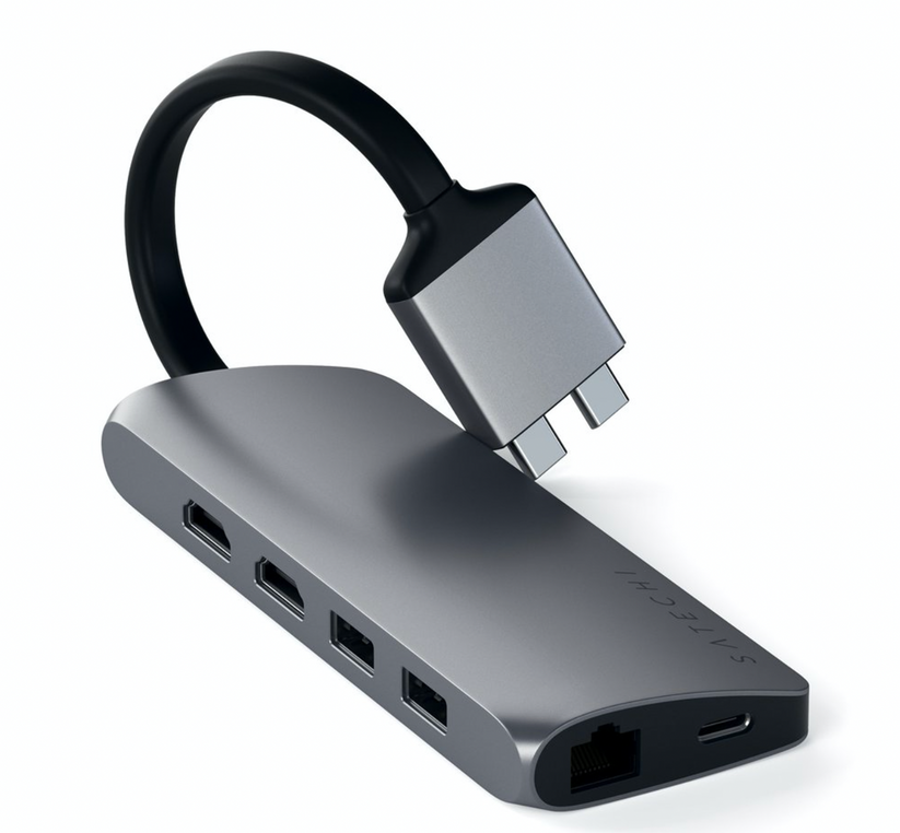 Adaptor Satechi TYPE-C Dual Multimedia Adapter - Space Gray - iSTYLE RO