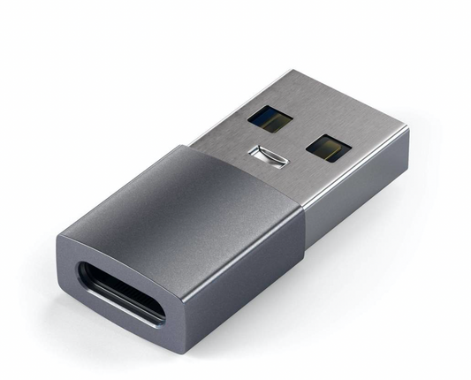 Adaptor Satechi din aluminiu USB-A la USB-C, Gri - iSTYLE RO