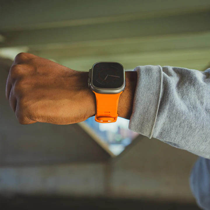 Curea Sport Traction Lite DECODED pentru Apple Watch 42/49MM, Silicon, Portocaliu - iSTYLE RO