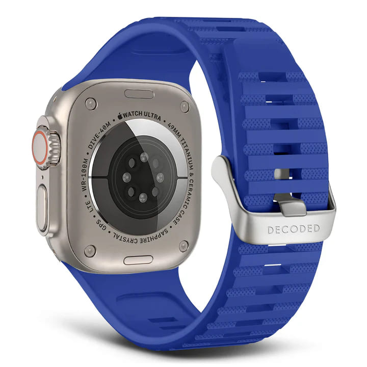 Curea Sport Traction Lite DECODED pentru Apple Watch 42/49MM, Silicon, Albastru - iSTYLE RO