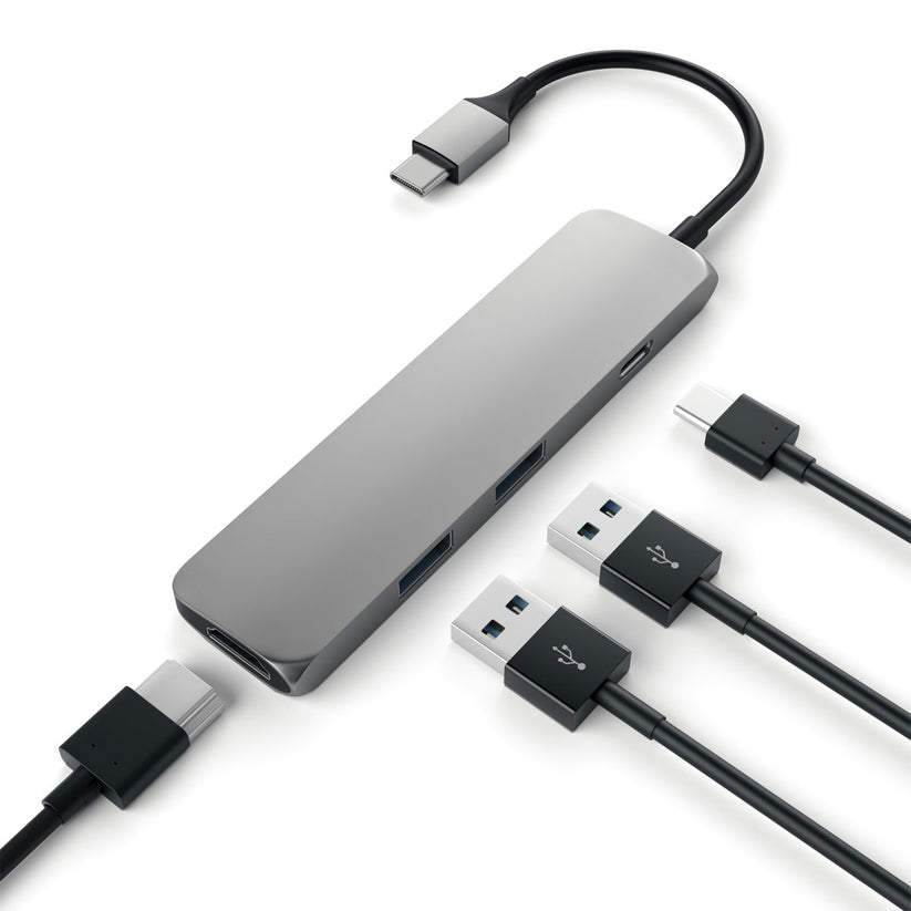Adaptor Satechi Type-C MultiPort Adapter Slim (Space Gray) - iSTYLE RO