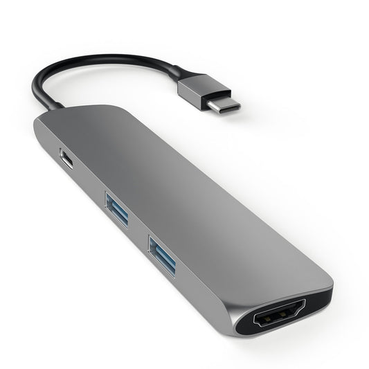 Adaptor Satechi Type-C MultiPort Adapter Slim (Space Gray) - iSTYLE RO