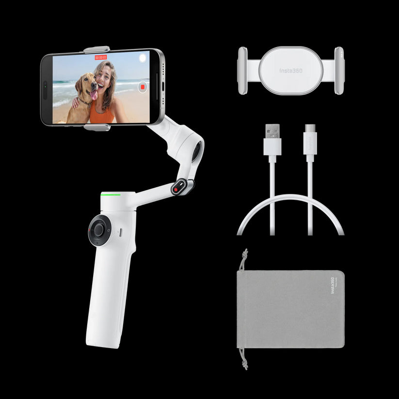 Stabilizator Mobi Insta360 Flow 2 Pro Creator Kit Stone White - iSTYLE RO