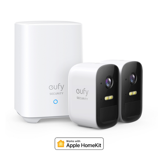 Sistem de supraveghere video eufyCam 2C Security wireless, HD 1080p, 2.1 MP, IP67, Nightvision, 2 camere video - iSTYLE RO