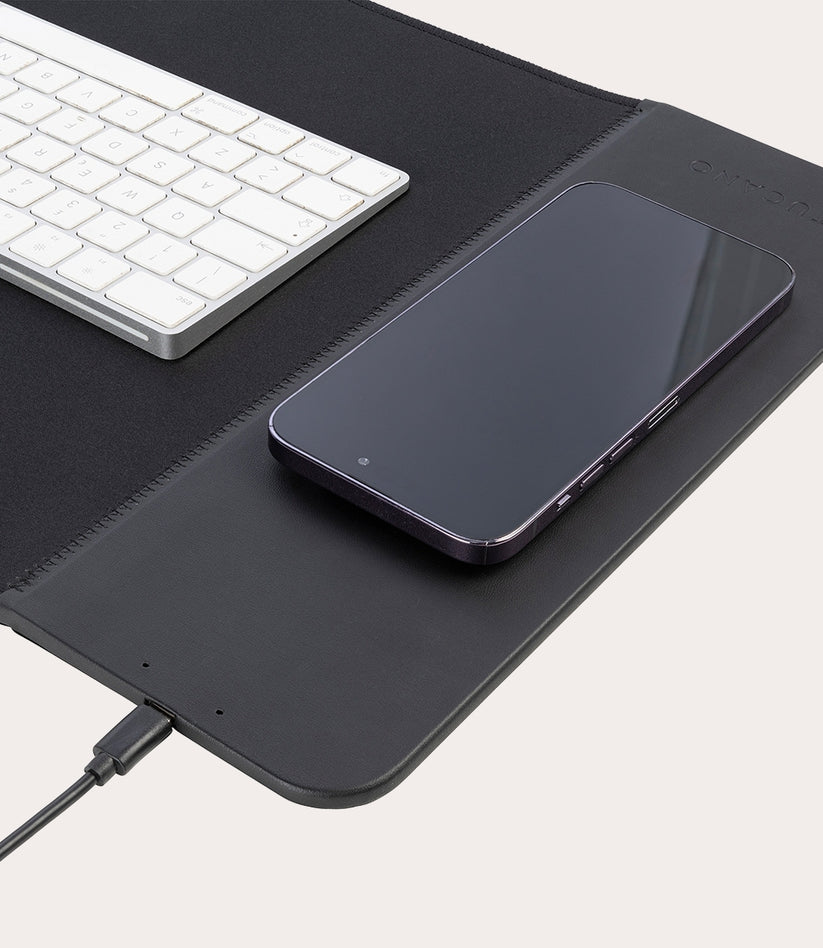 Mousepad Tucano cu incarcator wireless integrat, Negru - iSTYLE RO
