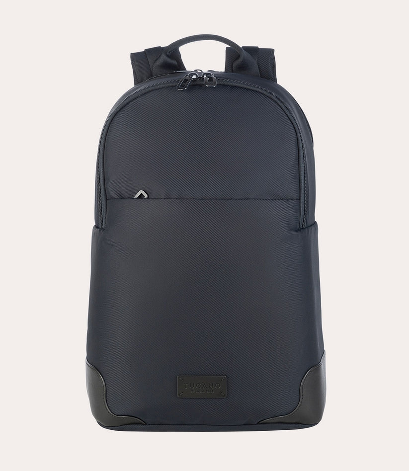 Rucsac Tucano cu elemente de piele, 16", Bleumarin/Negru - iSTYLE RO