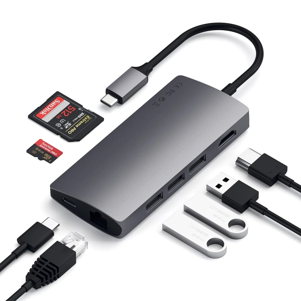 Docking station Satechi Aluminum TYPE-C Multi-Port, Space Grey - iSTYLE RO
