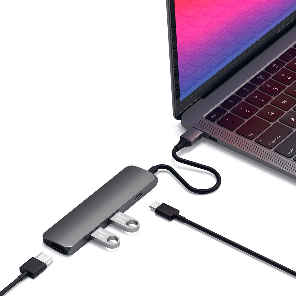 Adaptor Satechi Type-C MultiPort Adapter Slim (Space Gray) - iSTYLE RO