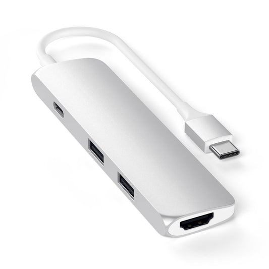 Adaptor Satechi Slim Type-C MultiPort, Argintiu - iSTYLE RO
