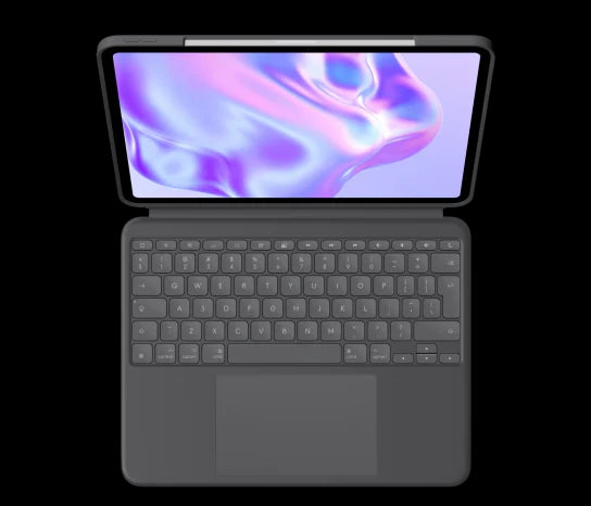 Husa cu tastatura Logitech Combo Touch pentru iPad Pro 12.9" , Layout US, Gri - iSTYLE RO