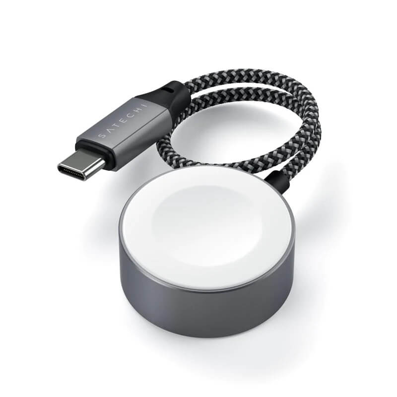 Cablu de date Satechi USB-C Magnetic Braided Charging Cable pentru Apple Watch 20cm - iSTYLE RO