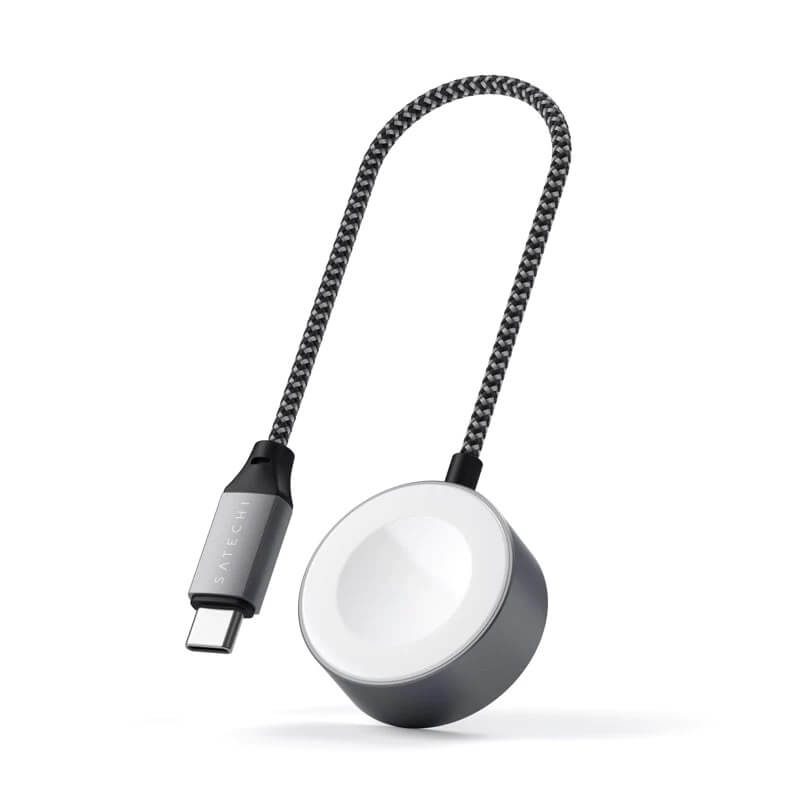 Cablu de date Satechi USB-C Magnetic Braided Charging Cable pentru Apple Watch 20cm - iSTYLE RO