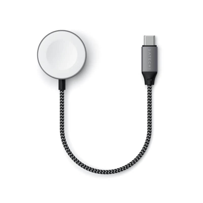 Cablu de date Satechi USB-C Magnetic Braided Charging Cable pentru Apple Watch 20cm - iSTYLE RO