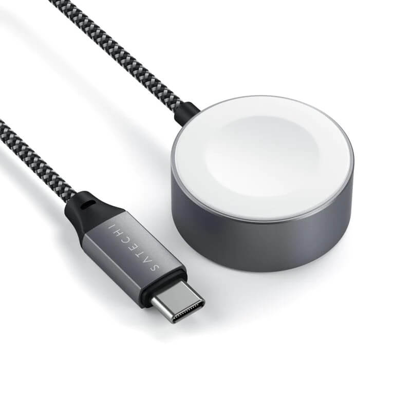 Cablu de date Satechi USB-C Magnetic Braided Charging Cable pentru Apple Watch 20cm - iSTYLE RO