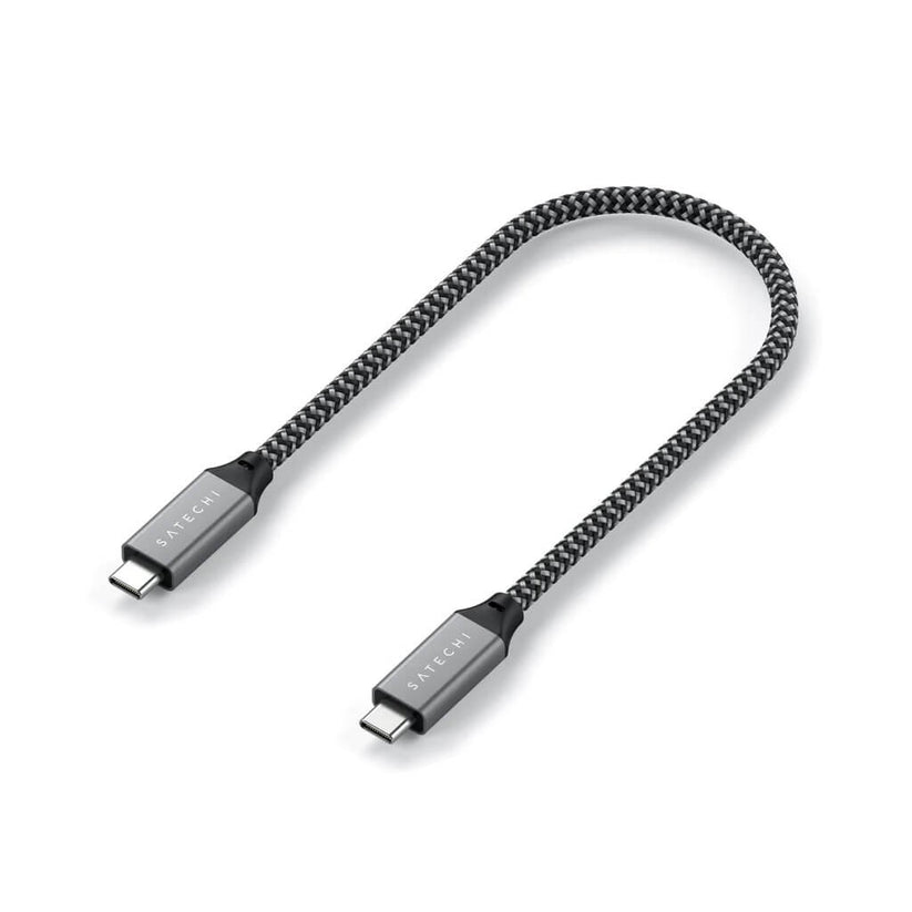 Cablu de date Satechi USB-C la USB-C, Gri, 25cm - iSTYLE RO
