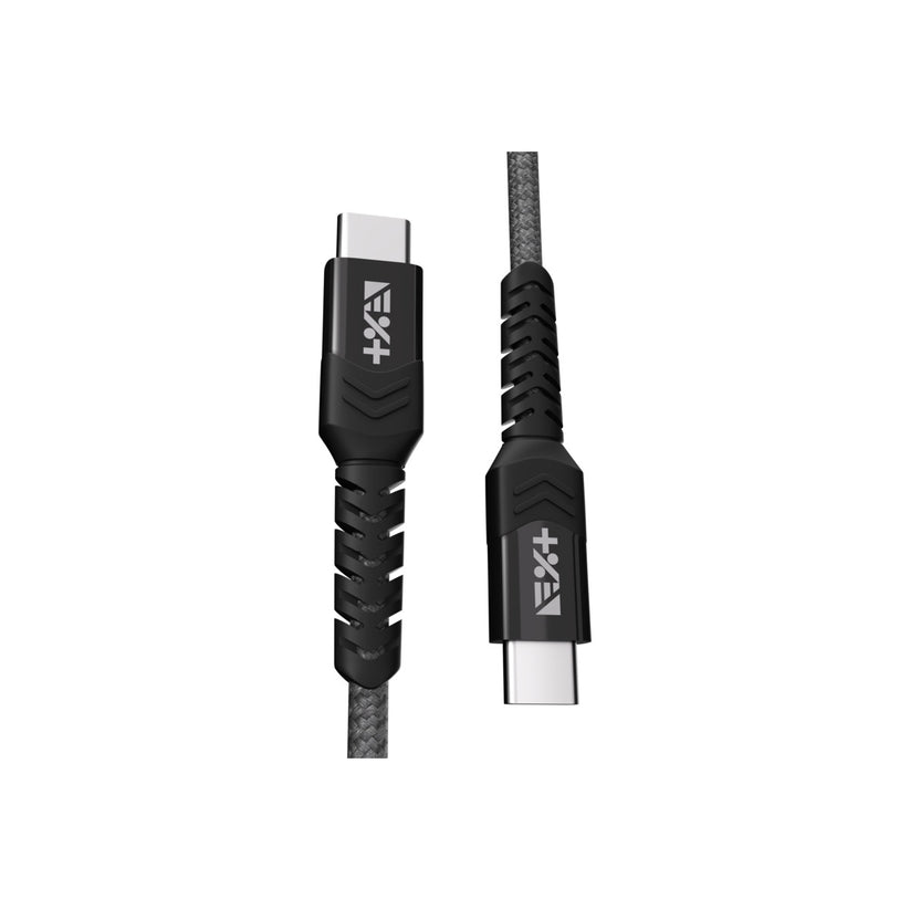 Cablu de date NEXT ONE Braided USB-C la USB-C, Space Grey - iSTYLE RO
