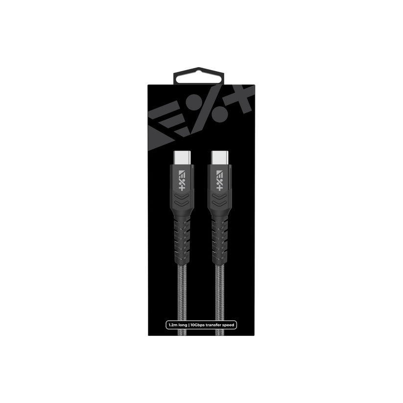 Cablu de date NEXT ONE Braided USB-C la USB-C, Space Grey - iSTYLE RO