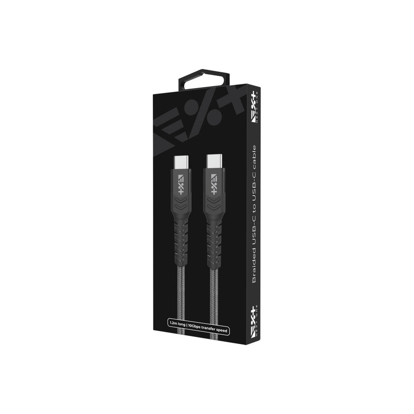Cablu de date NEXT ONE Braided USB-C la USB-C, Space Grey - iSTYLE RO