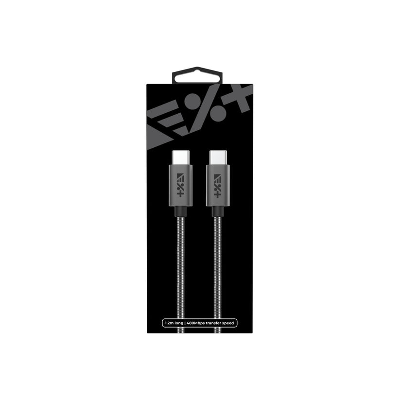 Cablu de date NEXT ONE Metalic USB-C la USB-C, Space Grey - iSTYLE RO