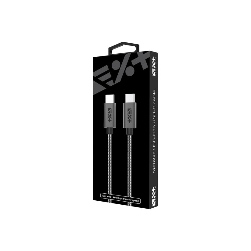 Cablu de date NEXT ONE Metalic USB-C la USB-C, Space Grey - iSTYLE RO