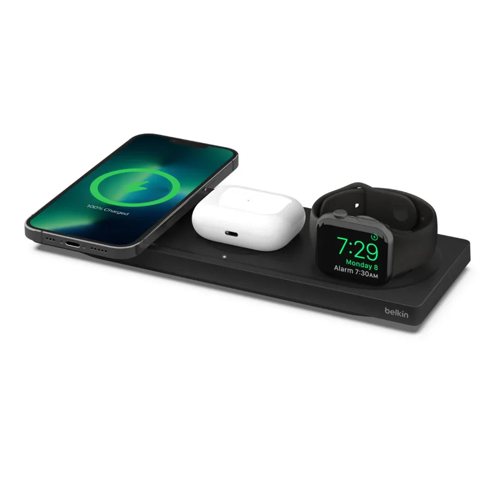 Incarcator BELKIN BOOST CHARGE CHARGE PRO MAGSAFE 3IN1 BLACK