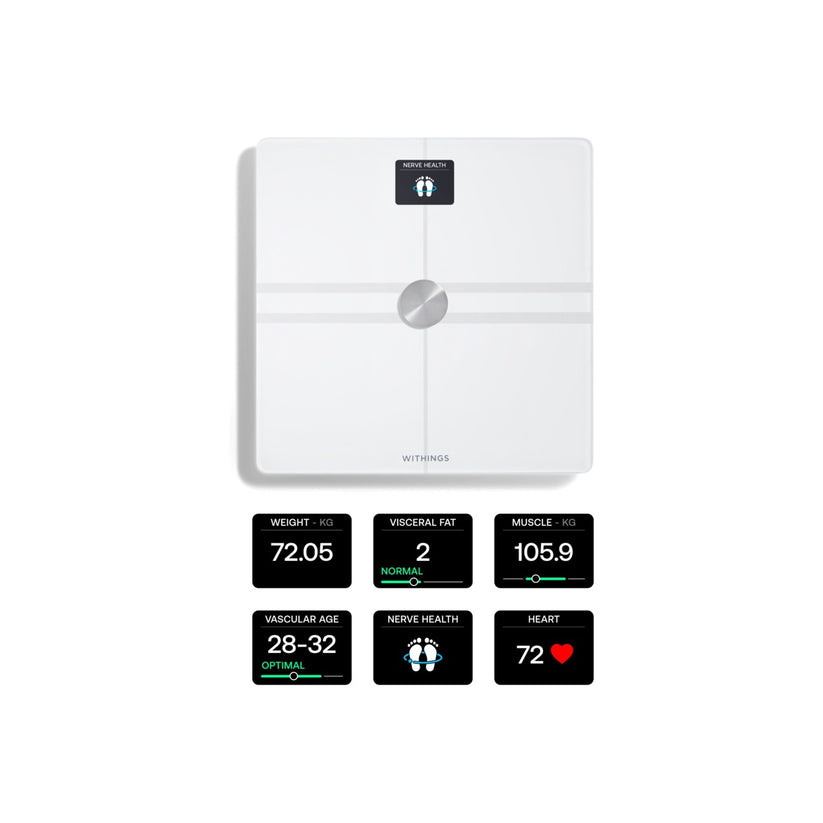 Cantar inteligent Withings Body Comp Complete Body Analysis, Wi-Fi, Alb - iSTYLE RO