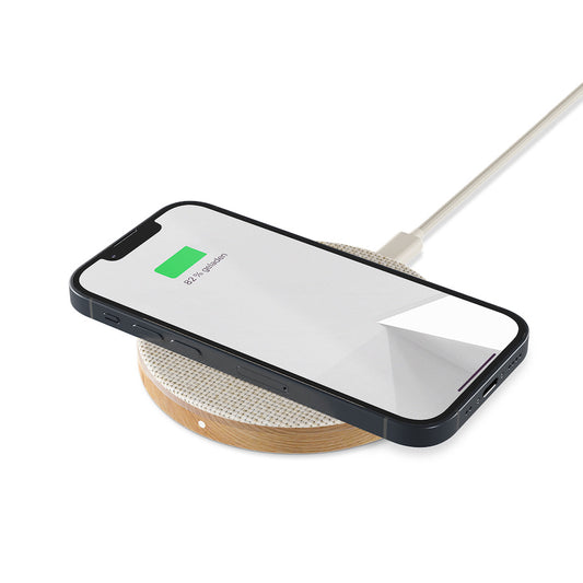 Statie de incarcare Woodcessories EcoPad Wireless, Oak/Fabric - iSTYLE RO