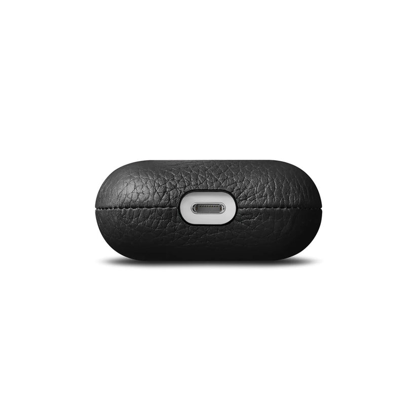 Husa de protectie Woolnut pentru AirPods (gen.3), Piele, Negru - iSTYLE RO