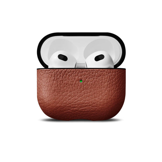 Husa de protectie Woolnut pentru AirPods (gen.3), Piele, Maro - iSTYLE RO